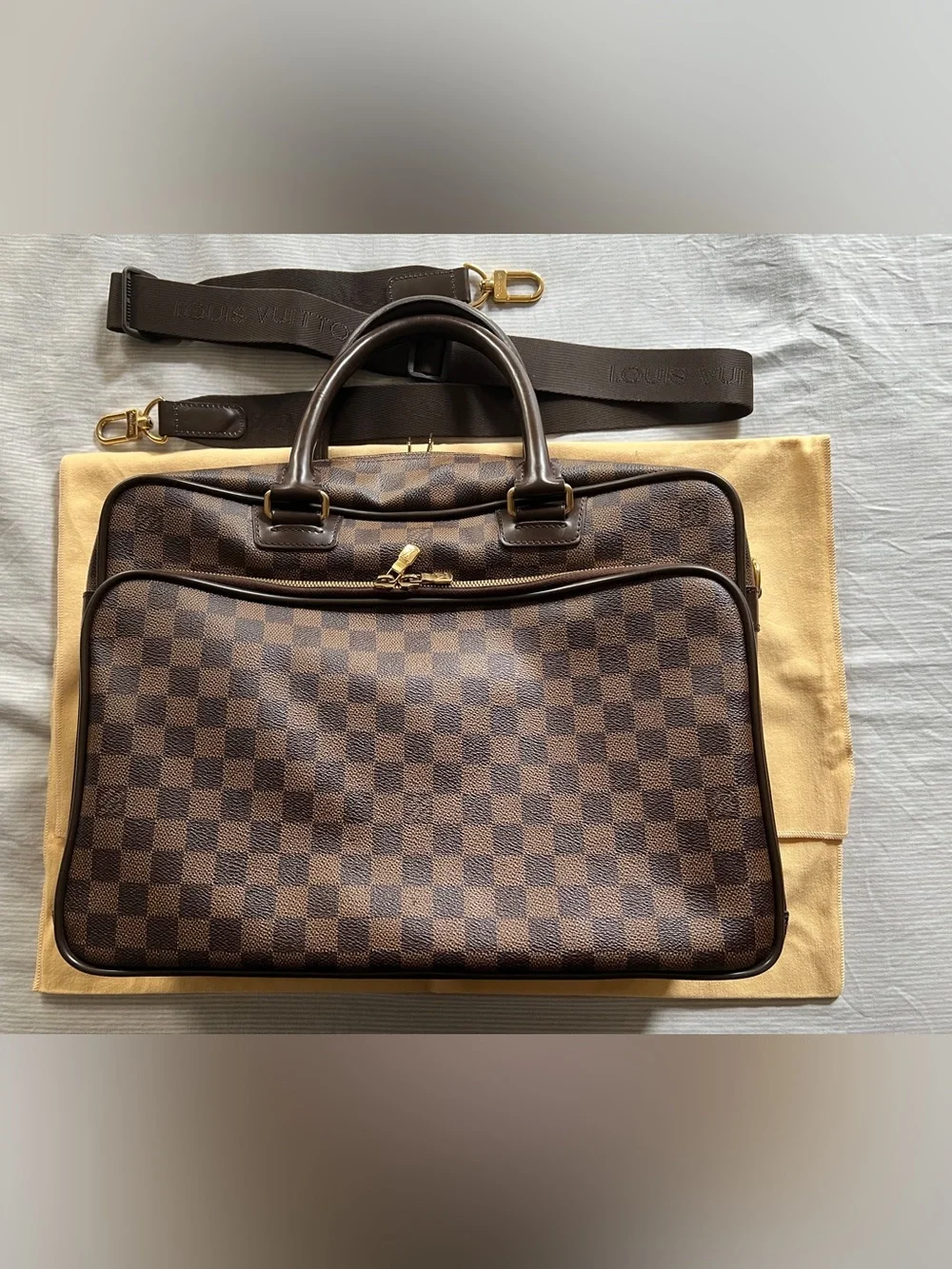 Rare Authentic Louis Vuitton Icare Damier Ebene Breifcase Business Bag